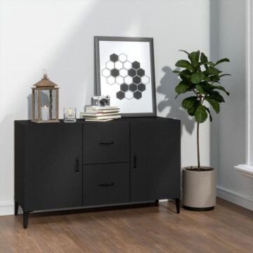 Vidaxl Sideboard Black 100x36x60 Cm Engineered Wood