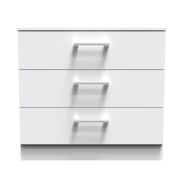 Devon 3 Drawer Chest In White