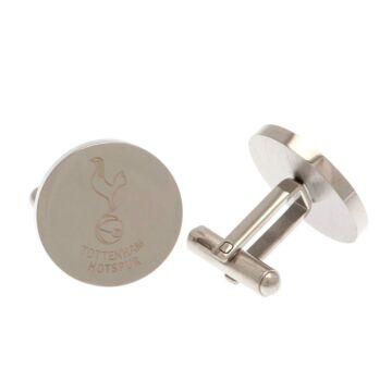 Tottenham Hotspur Fc Stainless Steel Round Cufflinks