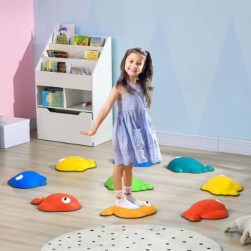Aiyaplay 9 Pcs Balance Stepping Stones Kids For Sensory With Non-slip Edge, Stackable Outdoor Indoor Obstacle Course