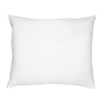 Bed Pillow White Cotton Duck Down And Feathers 50 X 60 Cm High Medium Soft Beliani