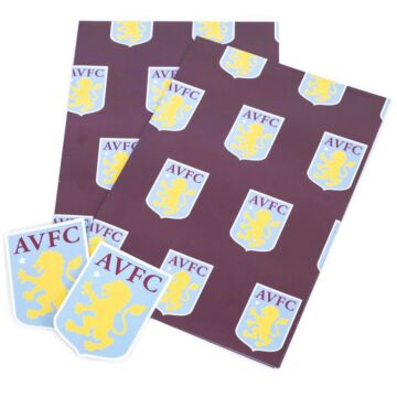 Aston Villa Fc Text Gift Wrap