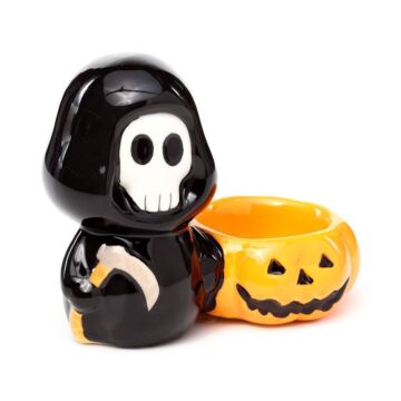 Ceramic Skull Boy Tea Light Candle Holder