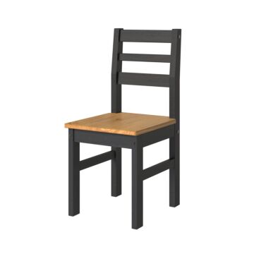 Linea Linea Black Ladder Back Chair (pair)