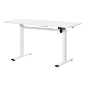 Vinsetto Electric Height Adjustable Standing Desk Sit Stand Desk With Large Desktop, Motor, Stand Up Desk For Home Office, White