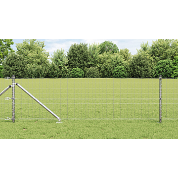 Vidaxl Euro Fence With 13 Spike Posts 0.6x50 M Galvanised Steel