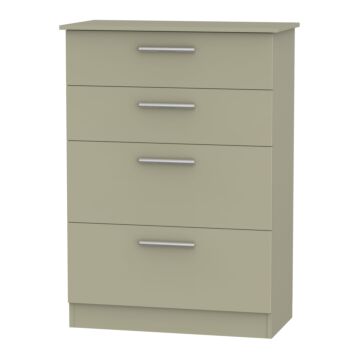 Contrast 4 Drawer Deep Chest In Mushroom Matt