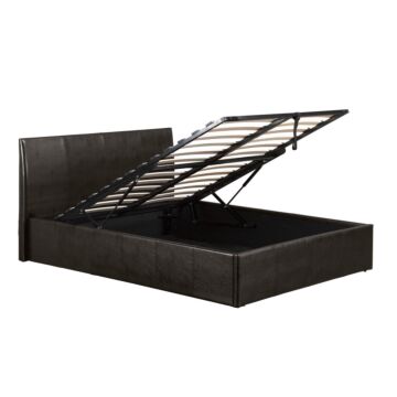 Fusion Storage Pu Double Bed Brown