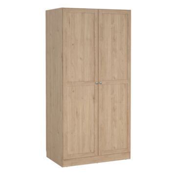 Brande Wardrobe With 2 Frame Doors In Jackson Hickory