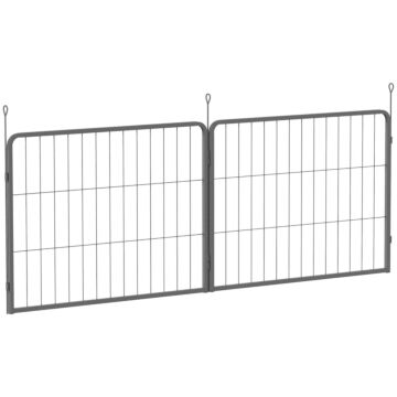 Pawhut 2 Piece Dog Pen Expansion Pack For 60cm High Pet Playpen With 3 Stakes, For Small Dogs