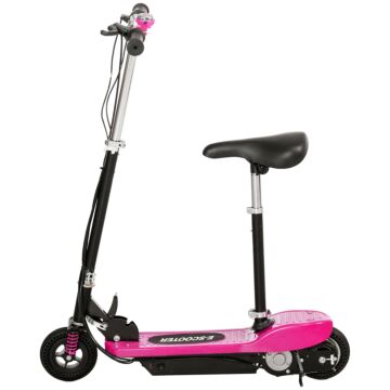 Homcom Steel Electric Scooter, Folding E-scooter With Warning Bell, 15km/h Maximum Speed, For 4-14 Years Old, Pink