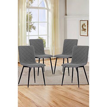 4pcs Modern Urban Style Armless Dining Chairs