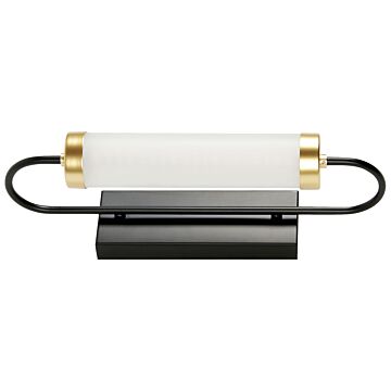 Wall Led Lamp Black And Gold Metal Shade Led Warm White Decorative Accent Lighting Beliani