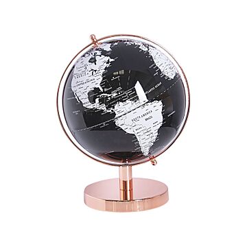Decorative Globe Black And White 20 Cm Modern Beliani