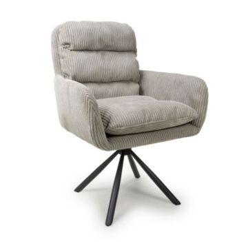 Cassidy Corduroy Mink Swivel Chair