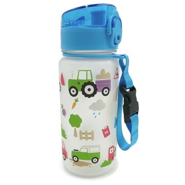 350ml Shatterproof Pop Top Children's Water Bottle - Little Tractors