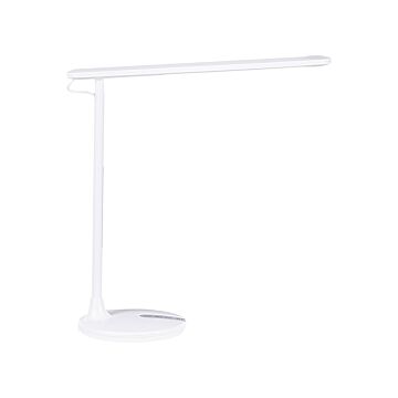 Desk Led Lamp Metal Aluminum White With Base Double Dimming Touch Switch Light Office Study Modern Beliani