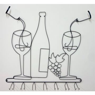 75 X 6 X 75 Wine Bottle/glass Holder