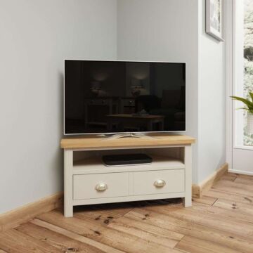 Corner Tv Unit Dove Grey/light Oak