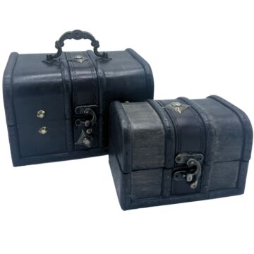 Treasure Chest - Set Of 2 - Grey