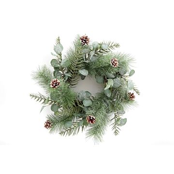 Christmas Eucalyptus And Icy Pinecone Wreath