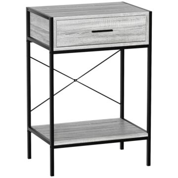 Vida Designs Brooklyn 1 Drawer Console Table, Grey