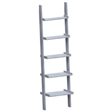 York 5 Tier Ladder Bookcase, Grey