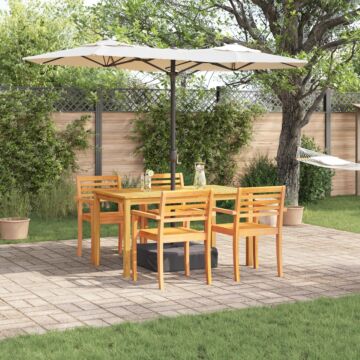 Vidaxl 5-piece Garden Dining Set In Solid Acacia Wood
