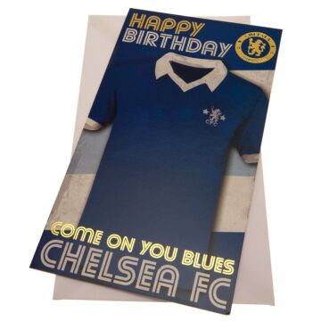 Chelsea Fc Retro Shirt Birthday Card