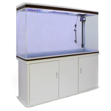 Aquarium Fish Tank & Cabinet - White - Eu Plug