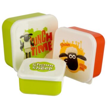 Lunch Boxes Set Of 3 (s/m/l) - Shaun The Sheep
