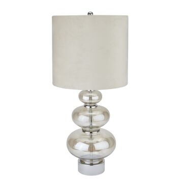 Justicia Metallic Glass Lamp With Velvet Shade