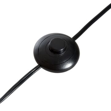 Homcom 120h Cm Wooden Base Fabric Floor Lamp With Linen Fabric, Grey