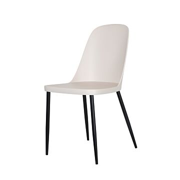 Aspen Duo Chair, Calico Plastic Seat With Black Metal Legs (pair)