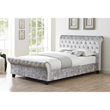 Casablanca (serenity) Crushed Velvet Double Bed Grey