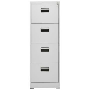 Vidaxl Filing Cabinet Light Grey 46x62x133 Cm Steel