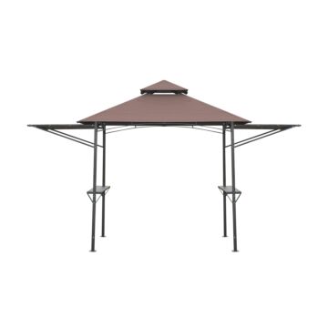 Outsunny 2.5 X 1.5m Bbq Tent Camping Picnic Gazebo Marquee Shelter Portable Waterproof, Coffee