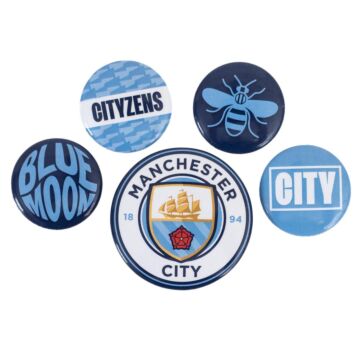 Manchester City Fc Button Badge Set