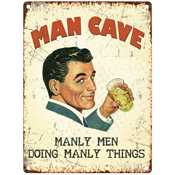 Large Metal Sign 60 X 49.5cm Funny Man Cave