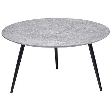 Coffee Table Concrete Effect Black Base Living Room Bedroom Modern Beliani