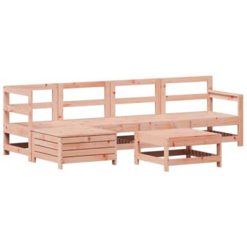 Vidaxl 6 Piece Garden Sofa Set Solid Wood Douglas Fir