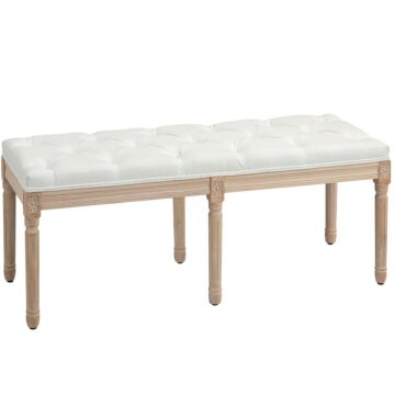 Homcom Vintage French Look Bed End Bench - Cream White