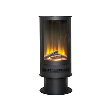 Acantha Orbit Cylinder Electric Stove With Remote In Black