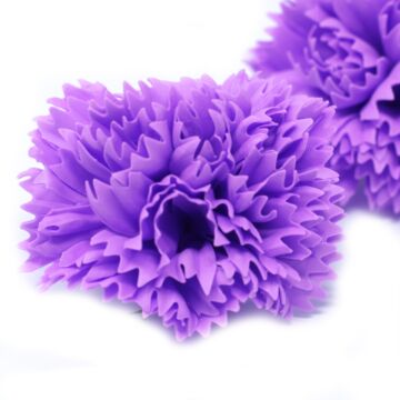Craft Soap Flowers - Carnations - Violet - Pack Of 10