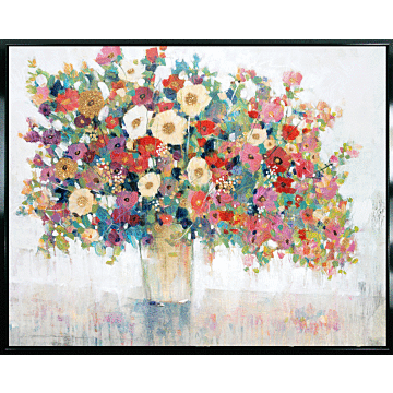 Bright Bouquet I By Tim O'toole - Framed Canvas