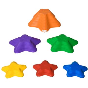 Outsunny 6pcs Balance Stepping Stones For Kids Starfish Style Non-slip Obstacle Course Stackable Balance Blocks Encourage Toddler Balance