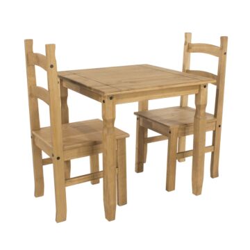 Corona Square Dining Table & 2 Chair Set