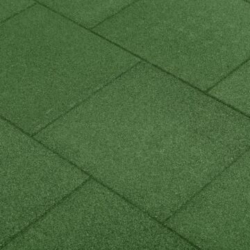 Vidaxl Fall Protection Tiles 24 Pcs Rubber 50x50x3 Cm Green