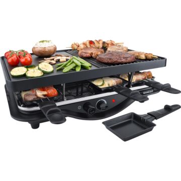 Steba Rc28 Premium Electric Cast Raclette For 8 – Non-stick Cast Plate And 8 Raclette Pans