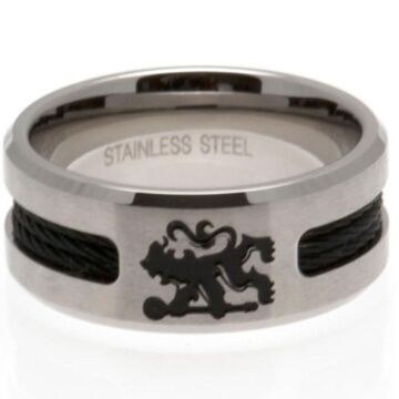 Chelsea Fc Black Inlay Ring Medium